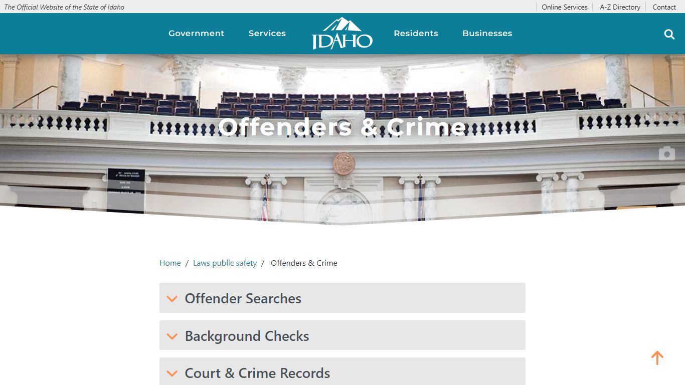 Offenders & Crime | The Official Website of the State of Idaho